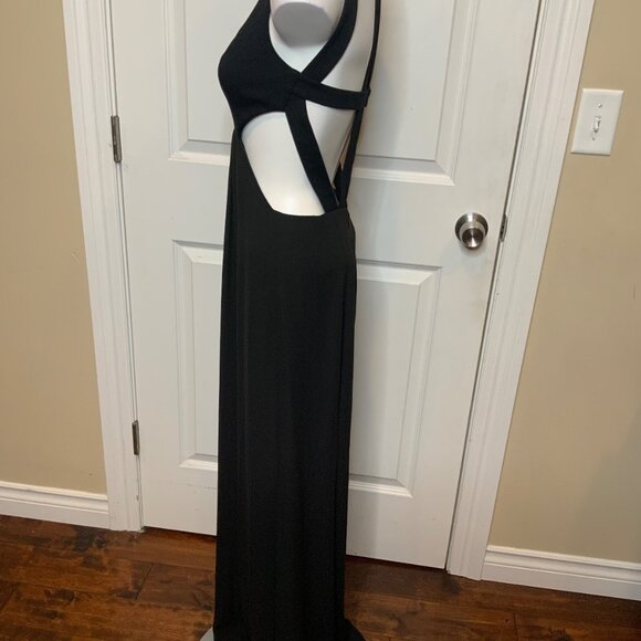 BCBG Max Azria Black Angelina Strappy Open Back Maxi Dress NWT,  Size 2 - Picture 4 of 9